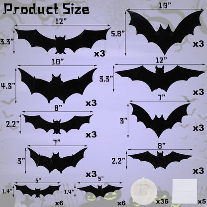 Spooky LED Bat Wall Decor