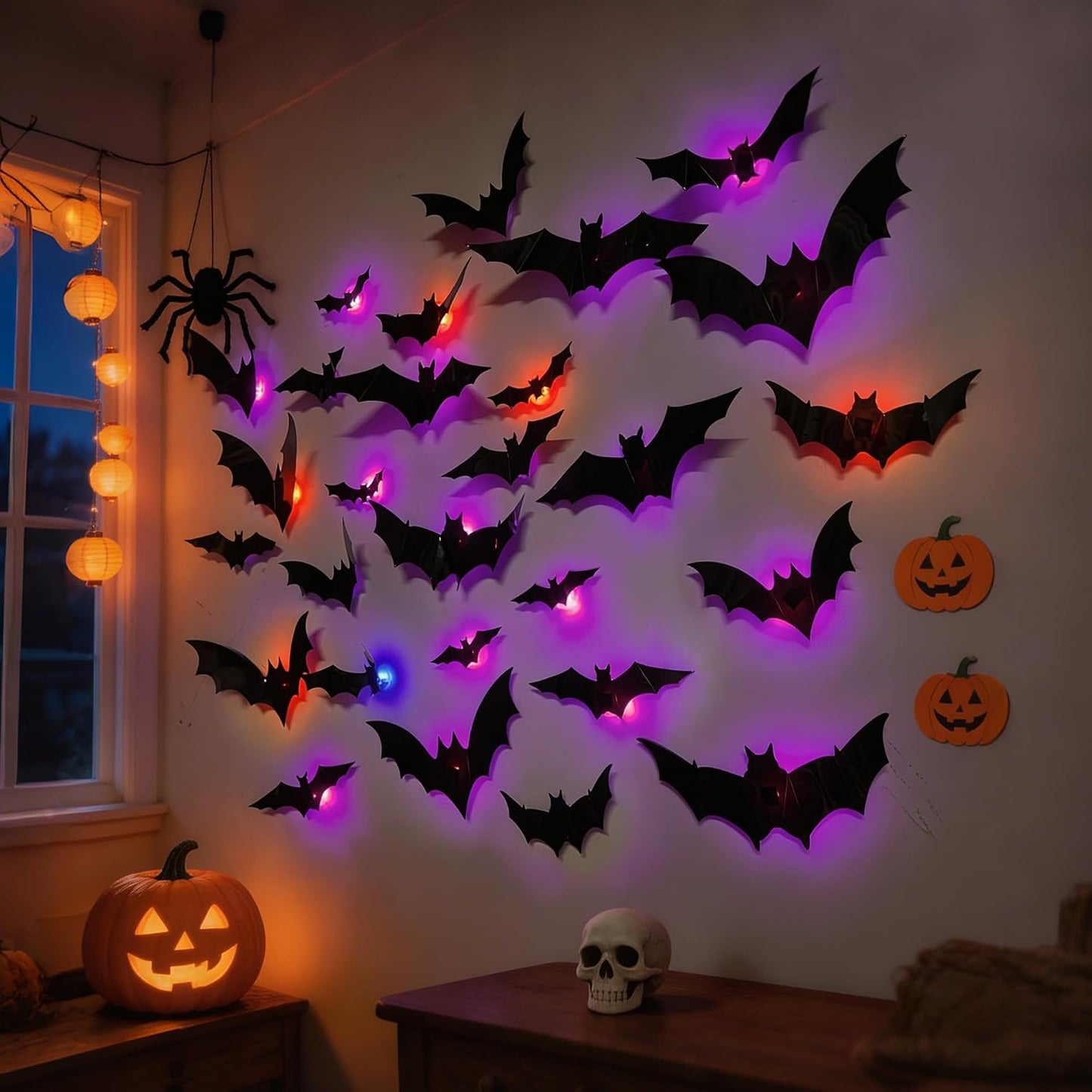 Spooky LED Bat Wall Decor