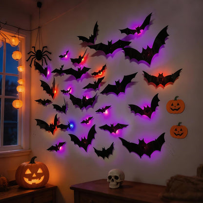 Spooky LED Bat Wall Decor